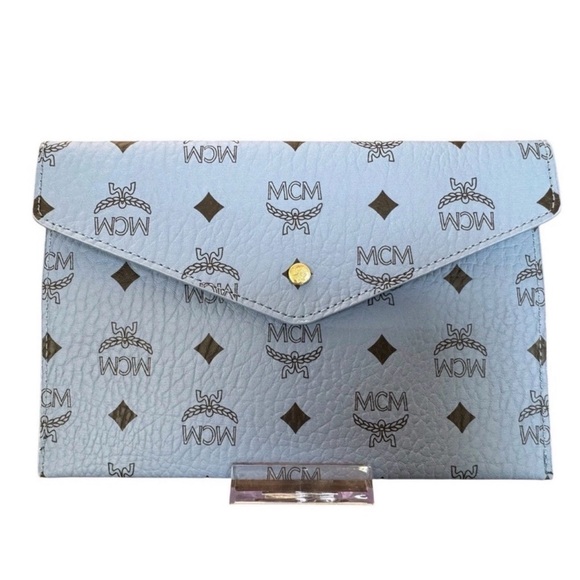 MCM Handbags - NEW MCM Visetos from "Parfumes Collection" Blue
Envelope Clutch